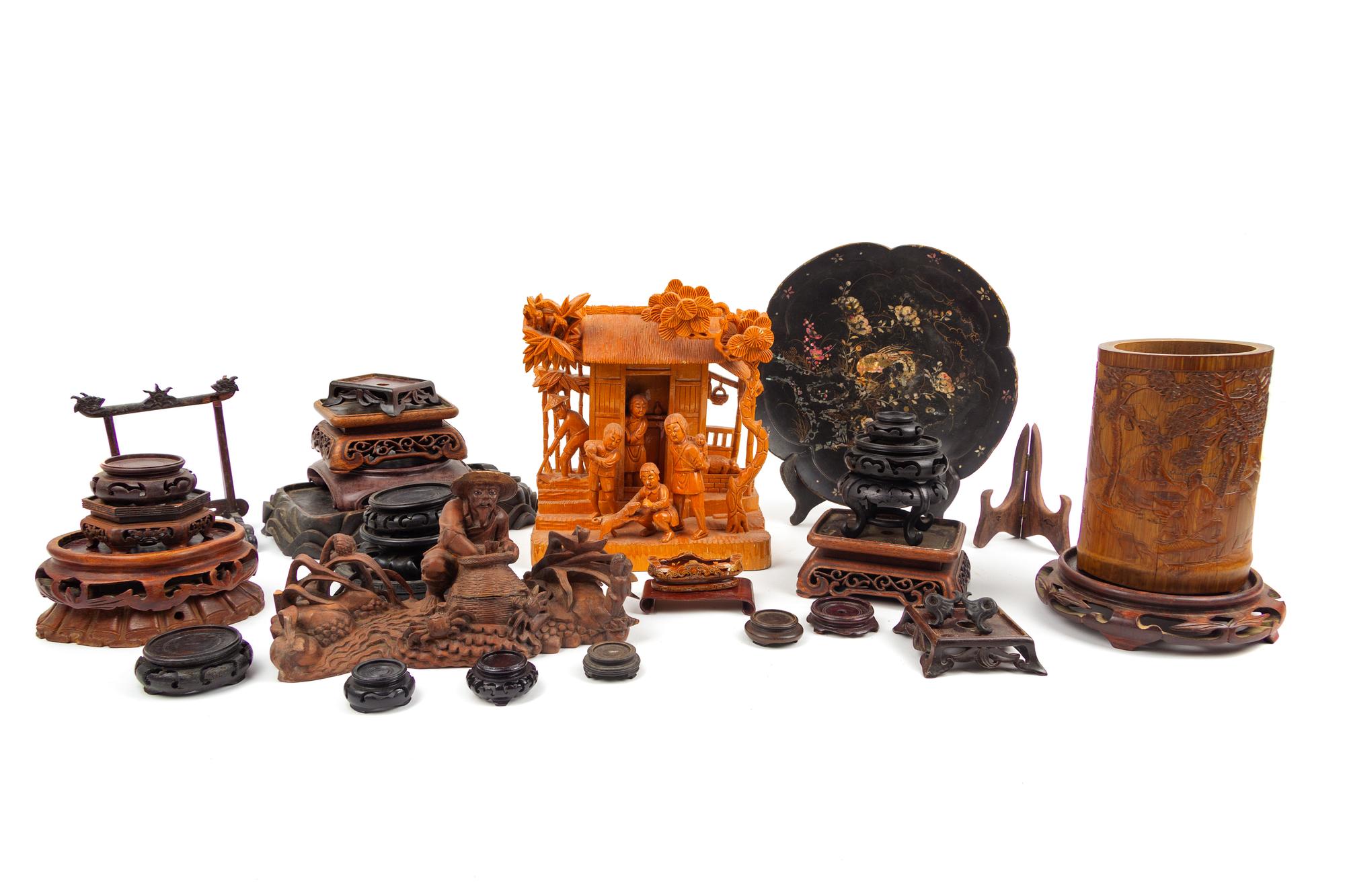 A Group of Chinese Wood Stands