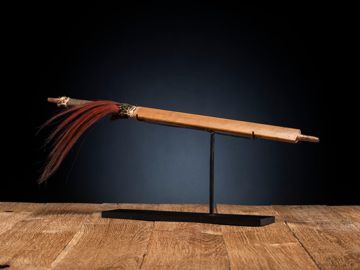 Plains Tacked Pipe Stem, with Copper Wire Wrapping
