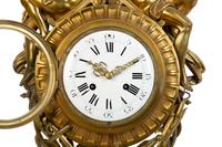 A Louis XVI Style Gilt Bronze Figural Wall Clock — 19TH CENTURY