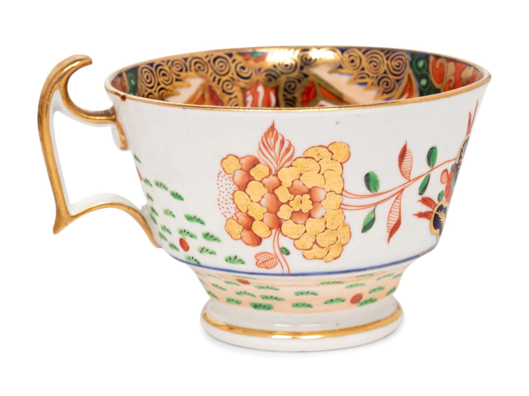 A Set of Twelve Spode Imari Style Porcelain Cups with Saucers