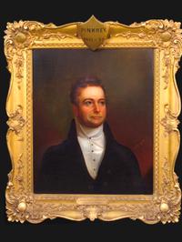 [EARLY PHOTOGRAPHY]. WHITEHURST, Jesse H., photographer. Half plate daguerreotype of painting of William Pinkney.