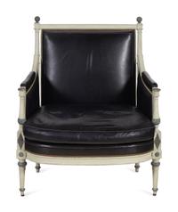 A Directoire White and Gray-Painted Marquise