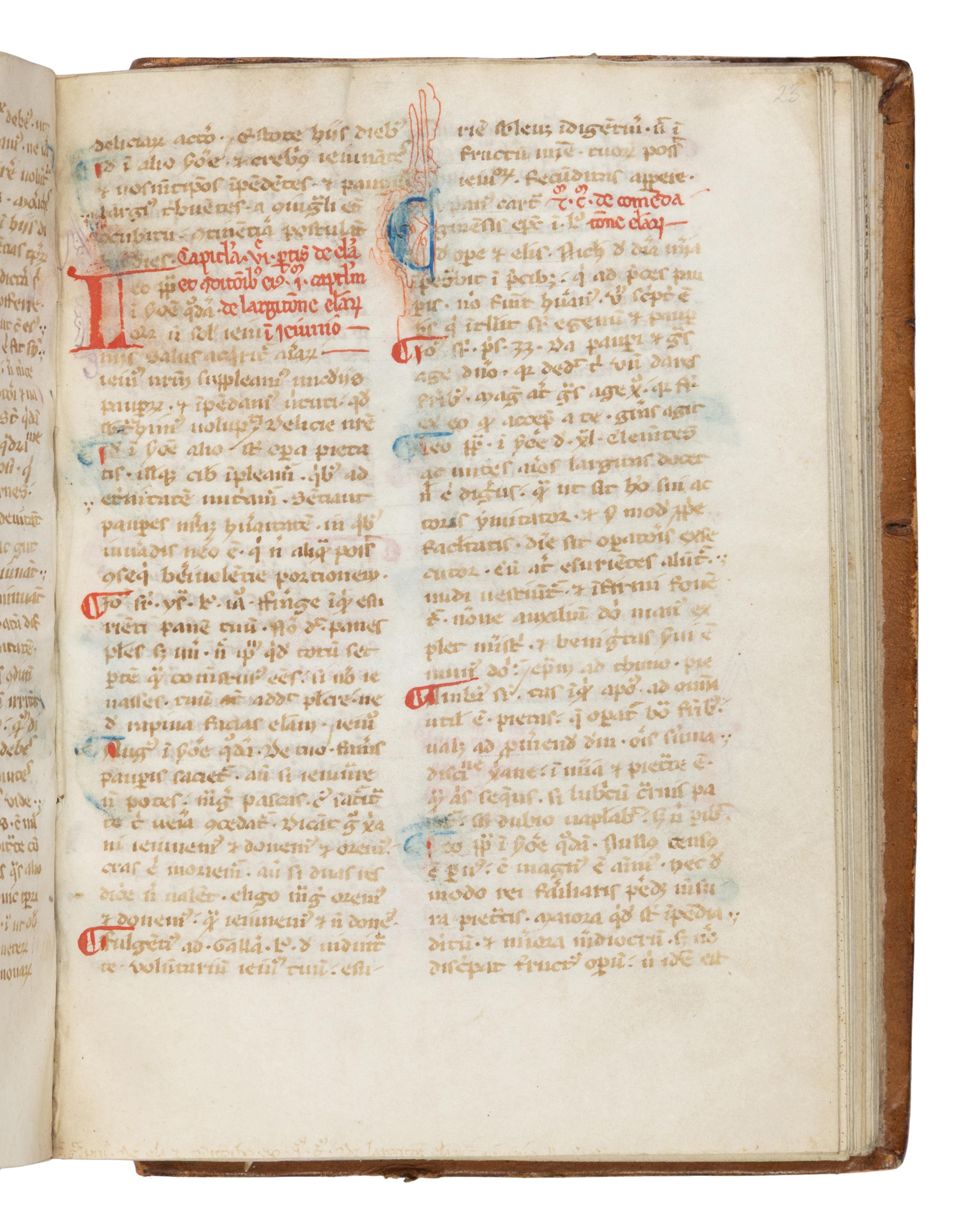 STEPHANUS BEDOCIUS (?) Liber de fructibus poenitentiae ( The Fruits of Penance ), in Latin, manuscript on parchment [Southern France, Provence, first half of 14th century]