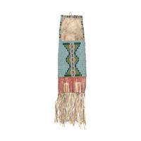 Sioux Beaded Hide Tobacco Bag
