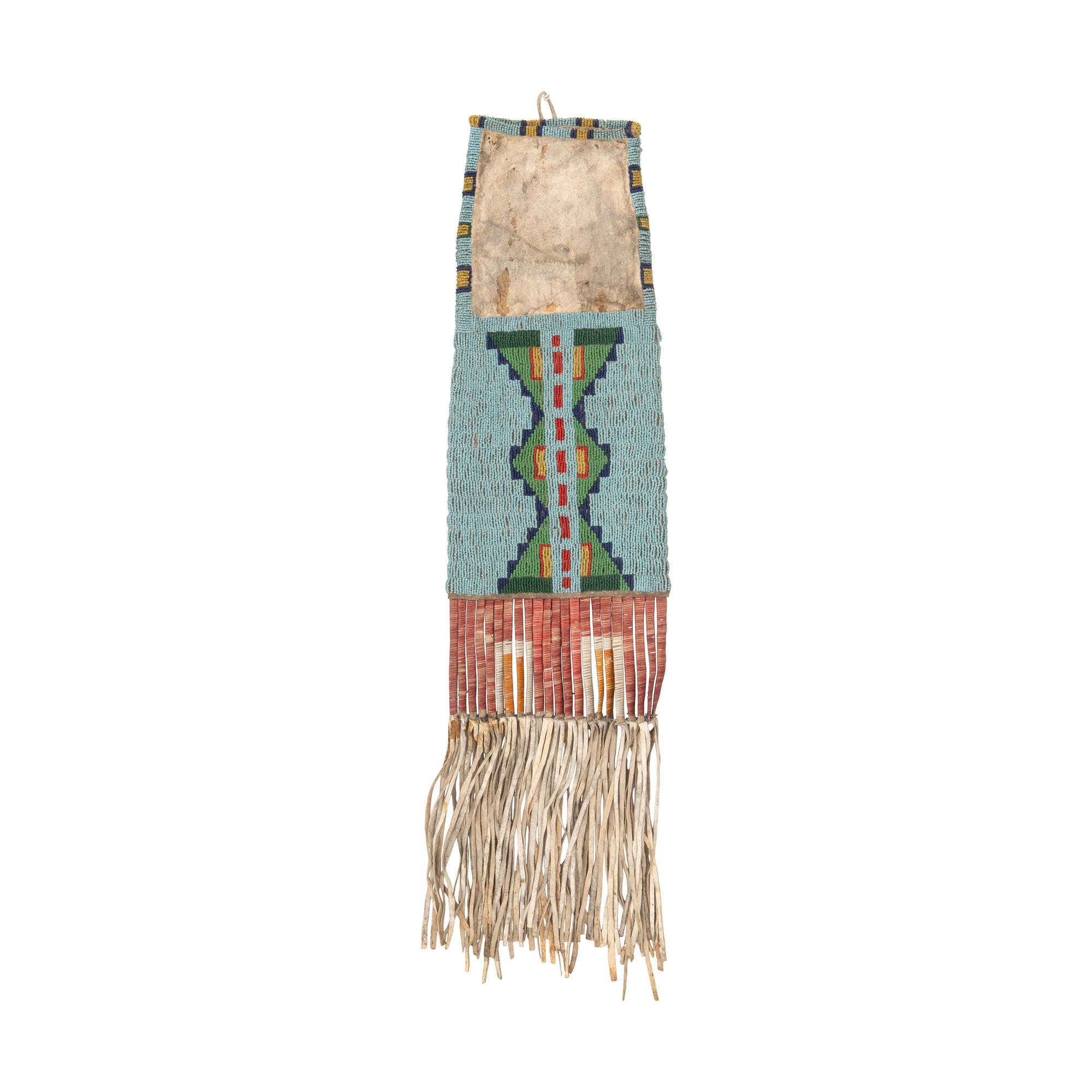 Sioux Beaded Hide Tobacco Bag