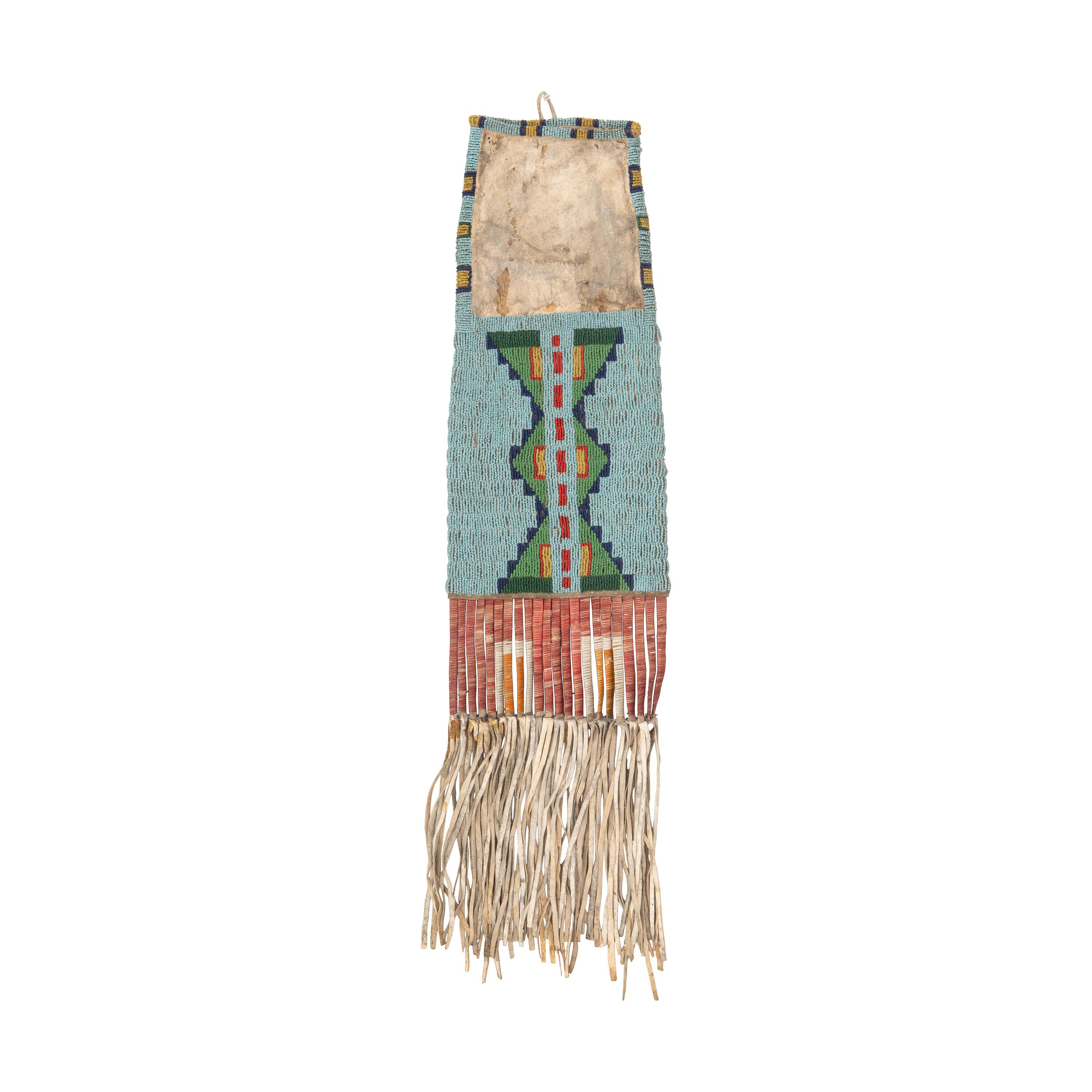 Sioux Beaded Hide Tobacco Bag