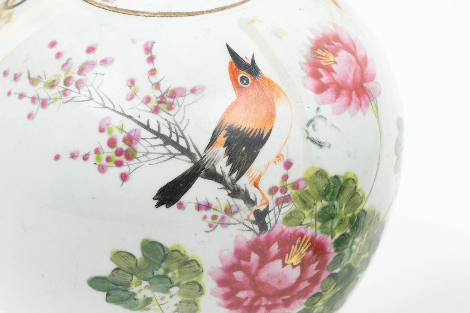 Two Chinese Famille Rose Porcelain Covered Jars