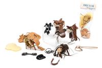 A Group of Nine Miniature and Diminutive Leather Saddles Length of longest 5 inches. — Various Makers
