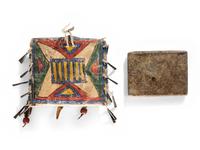 Sioux Painted Parfleche Case, with Mirror