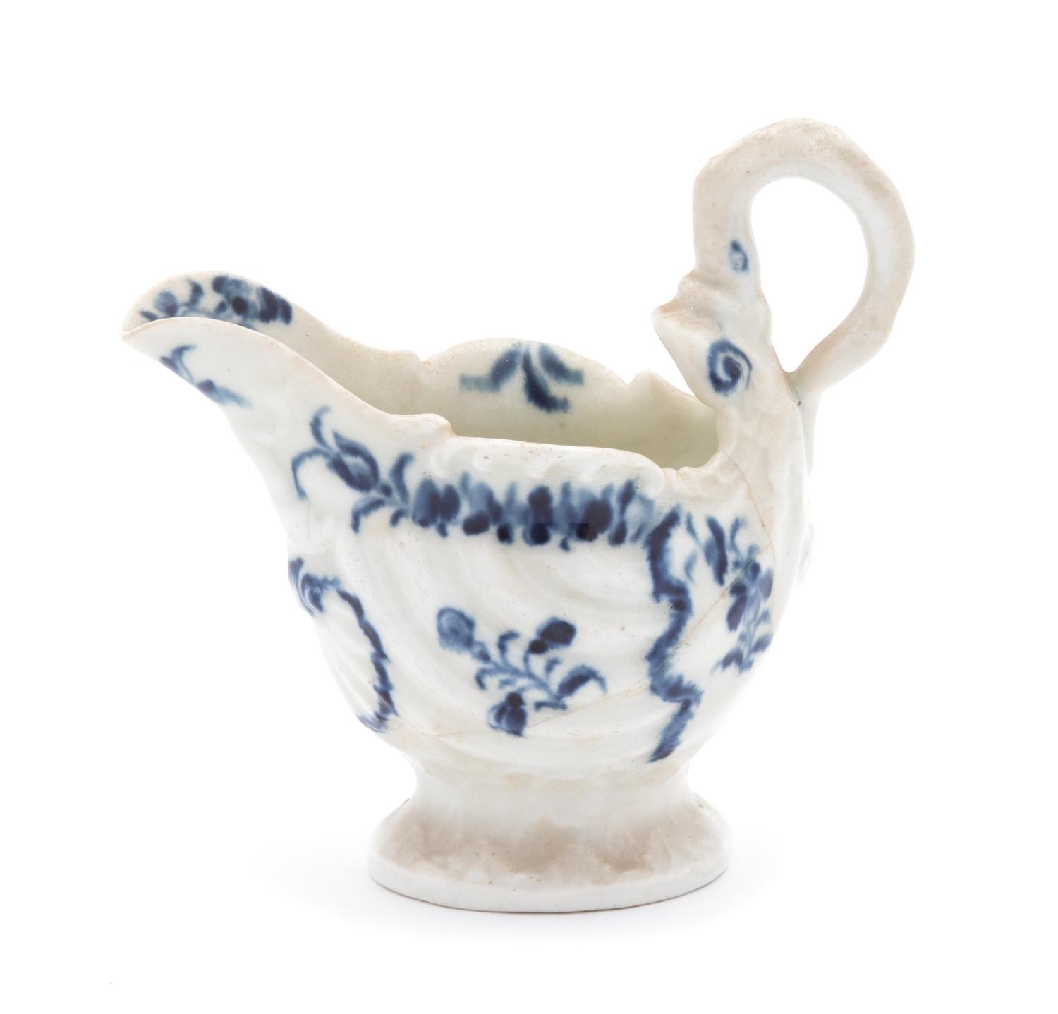 A Worcester Porcelain Sauce Boat Height 3 3/4 inches. — 18TH CENTURY