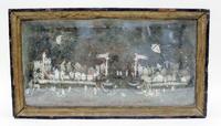 A Chinese Export Carved and Painted Mother-of-Pearl Composition Diorama Height 13 x width 23 3/8 x depth 5 1/2 inches. — 18TH CENTURY