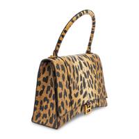 BALENCIAGA, LEOPARD-PRINT HOURGLASS BAG