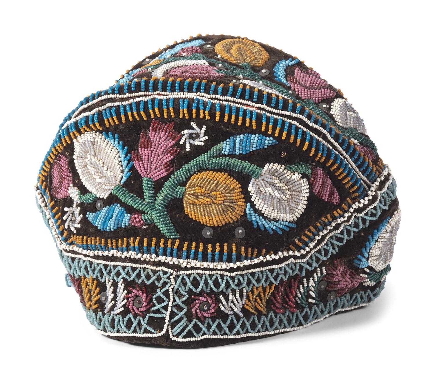 Haudenosaunee Beaded Cap, with Visor