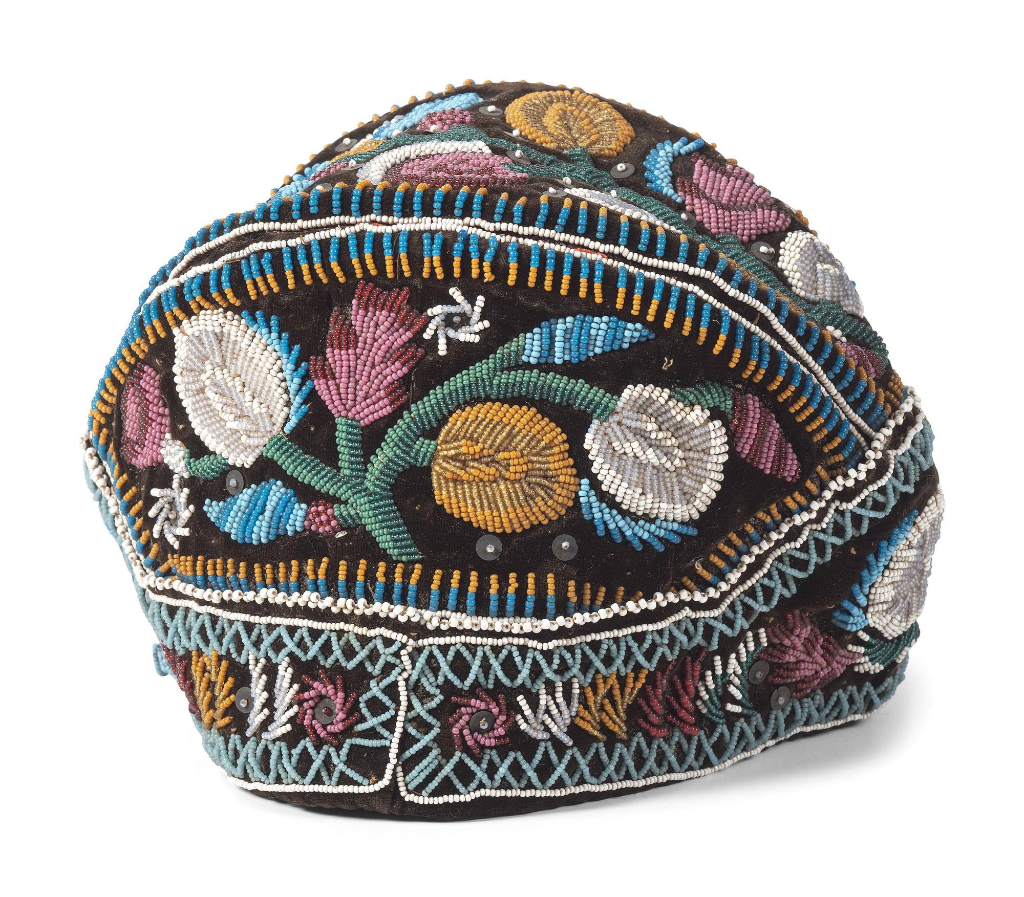 Haudenosaunee Beaded Cap, with Visor