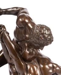 A French Bronze Figural Group of the Uffizi Wrestlers After the Antique