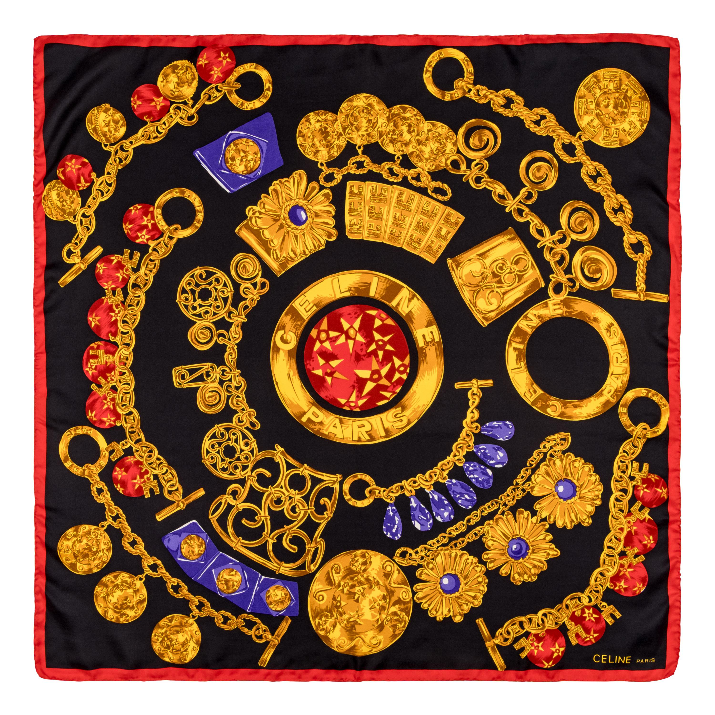Five French Designer Silk Scarves