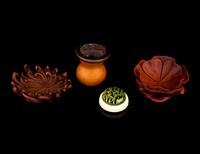 Five Boxwood and Gourd Scholar's Objects