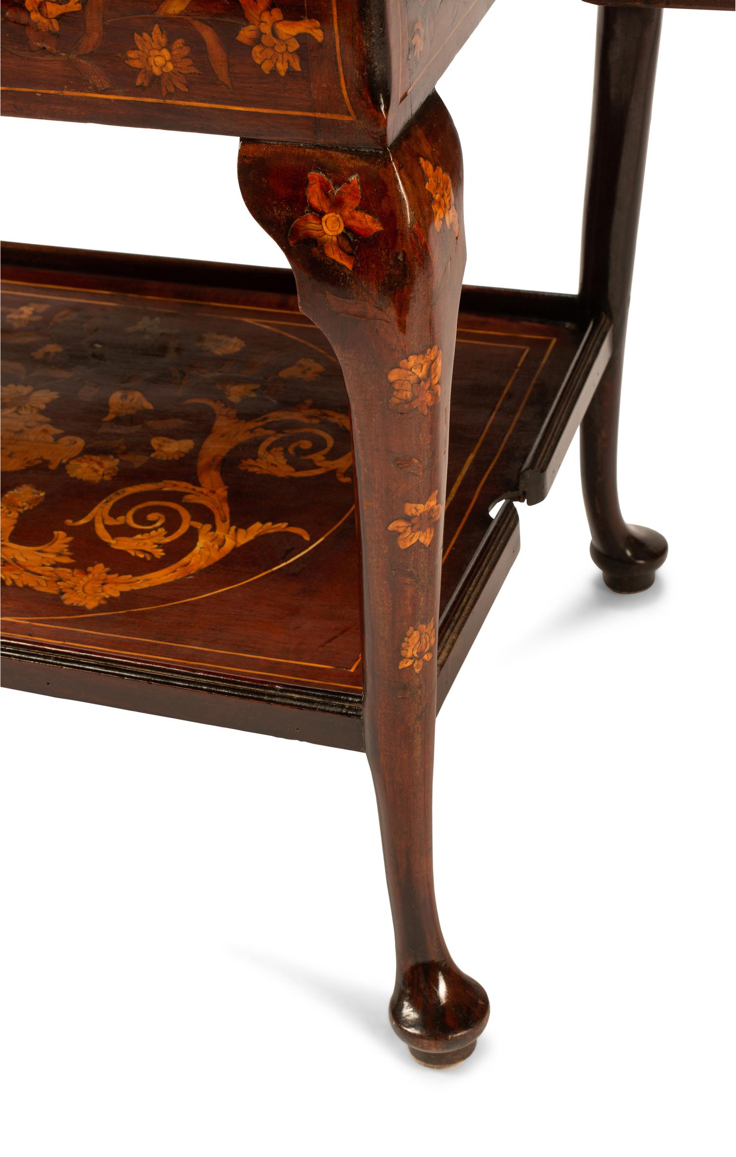 A Dutch Marquetry Slide-Opening Work Table