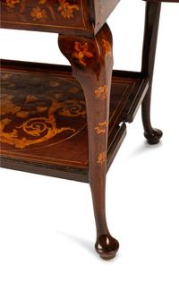 A Dutch Marquetry Slide-Opening Work Table