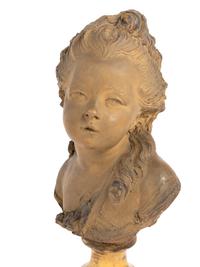 A Pair of Terracotta Portrait Busts of Charles Philippe and Madame Clotilde
