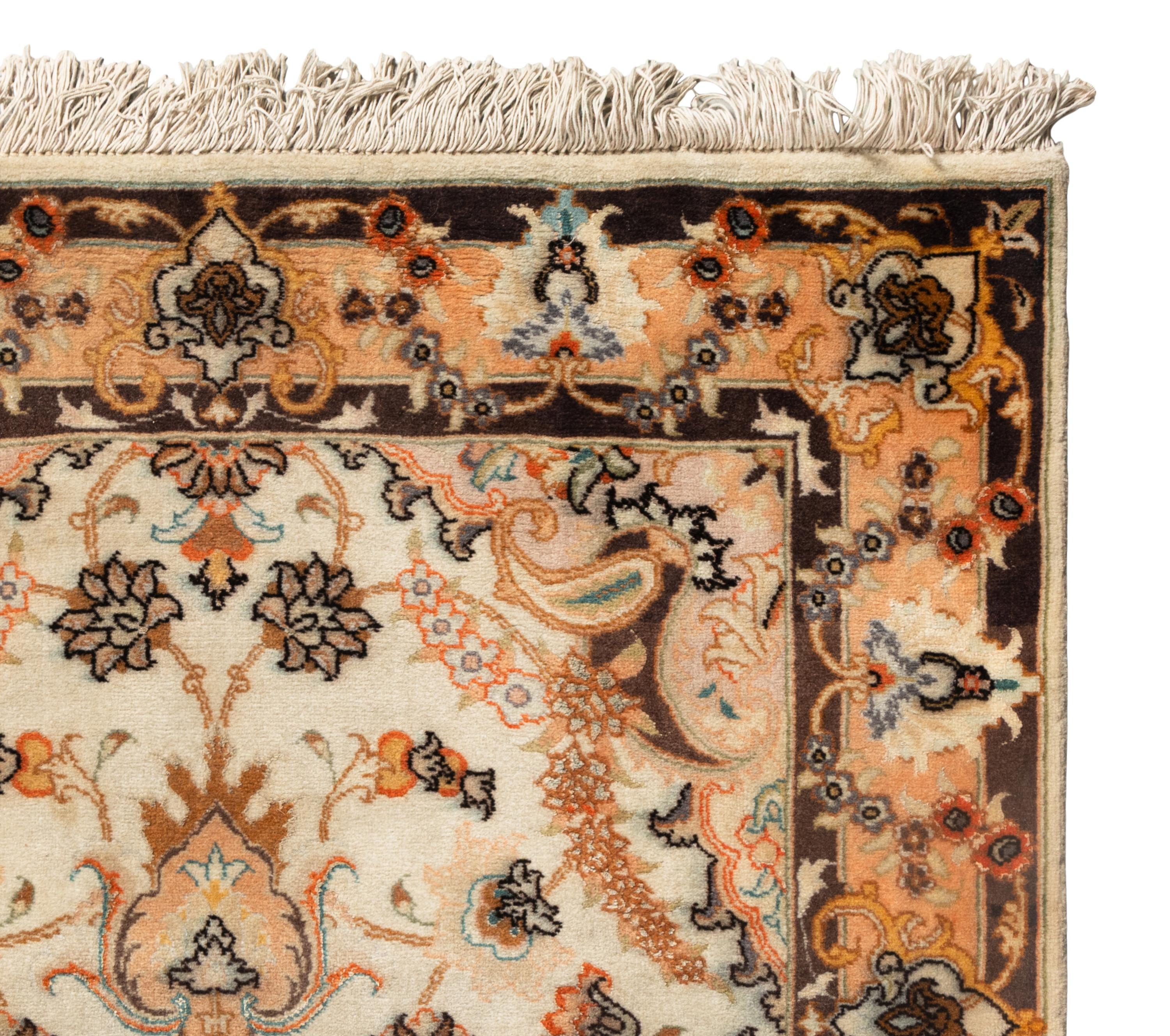 A Tabriz Wool and Silk Runner