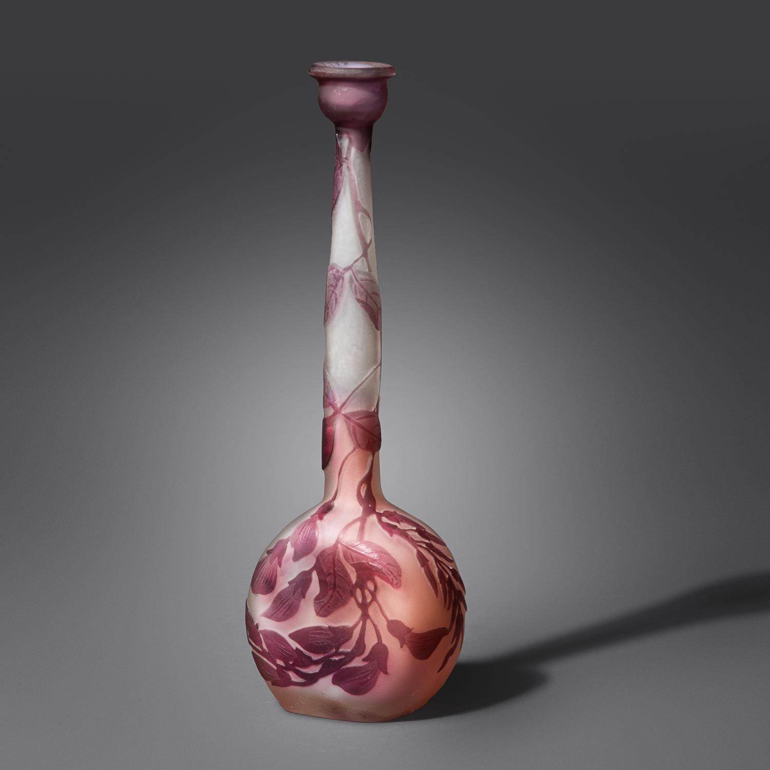 Narrow-neck cameo bud vase