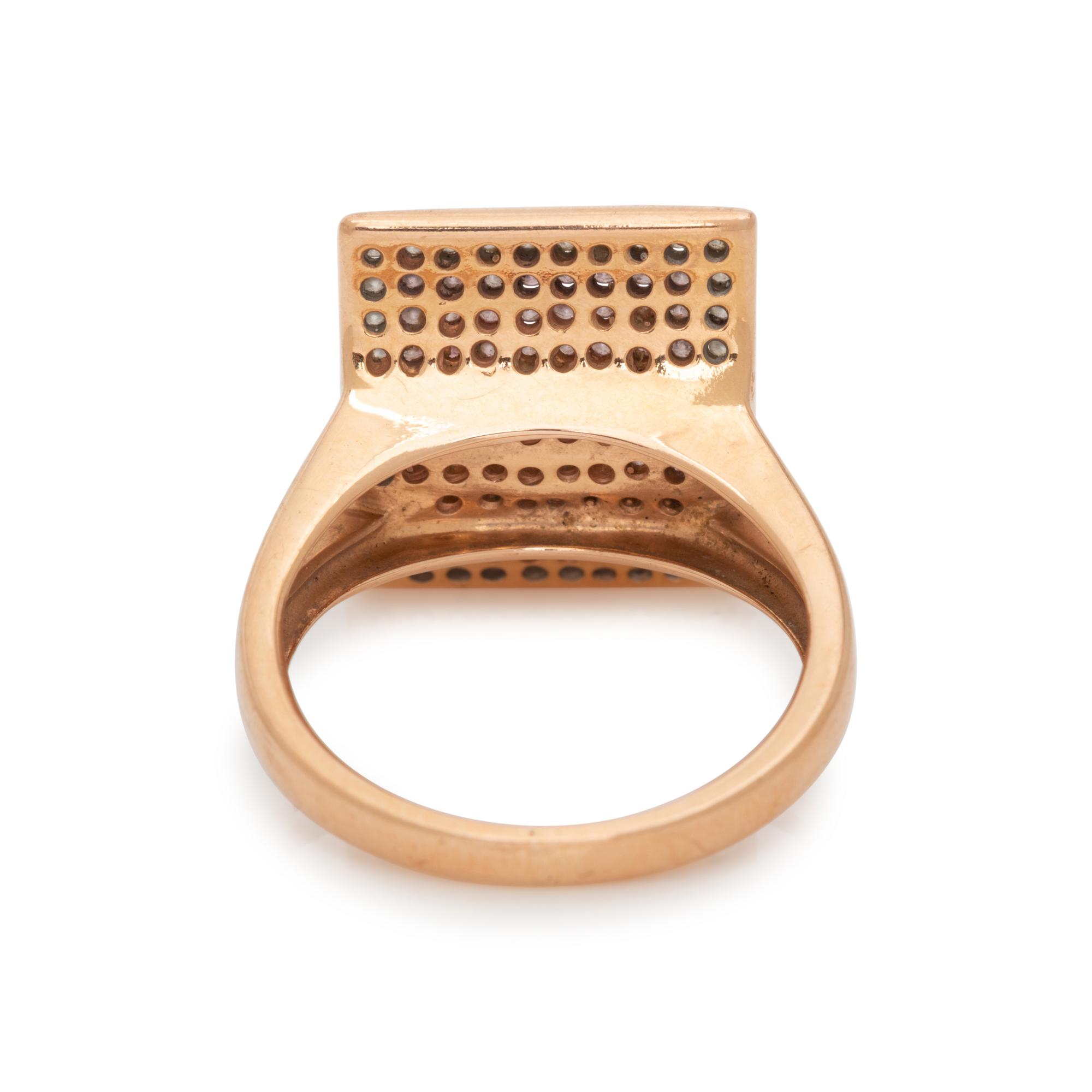 COLORED DIAMOND AND DIAMOND RING