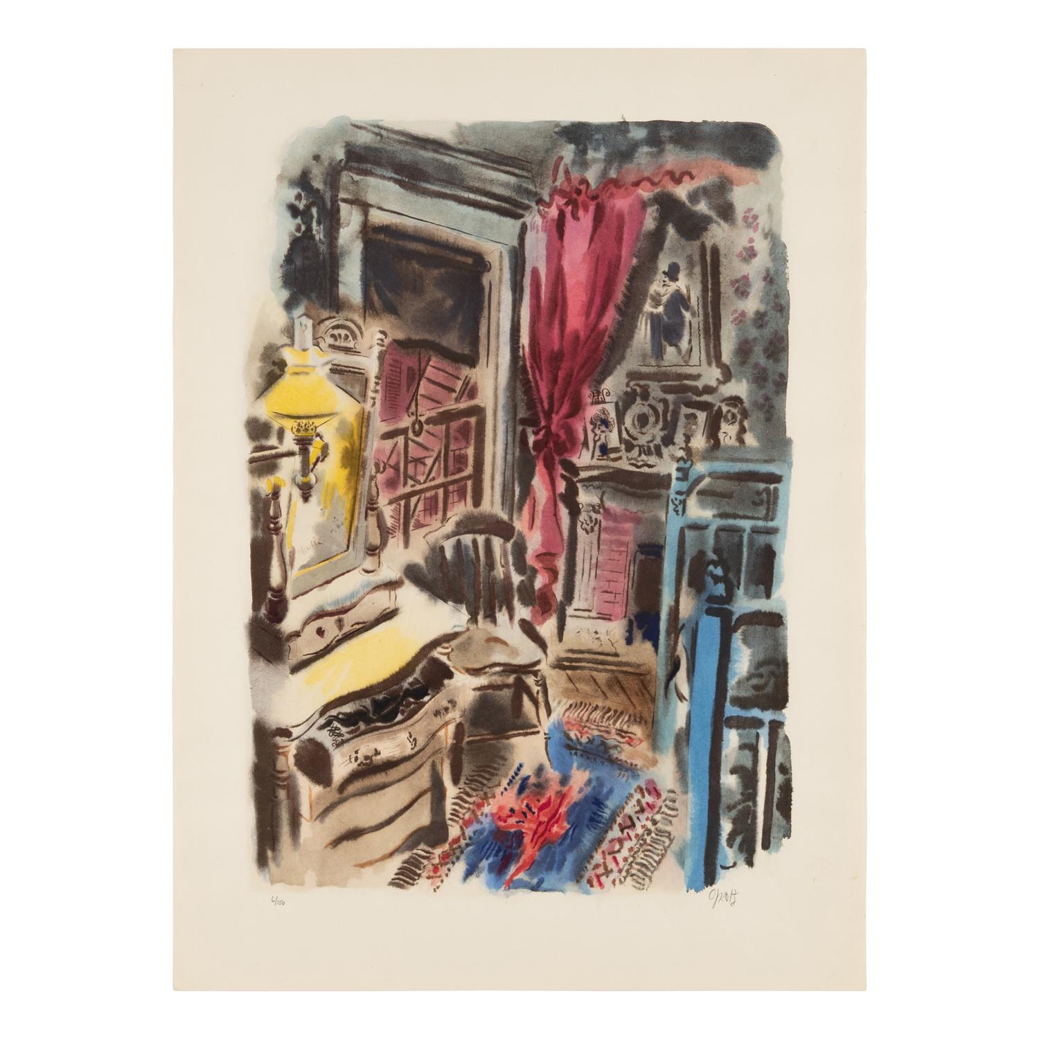 George Grosz (German, 1893-1959) — Bagdad-on-the-Subway: A Portfolio of Six Signed Water-Colors Depicting O'Henry's New York , 1935