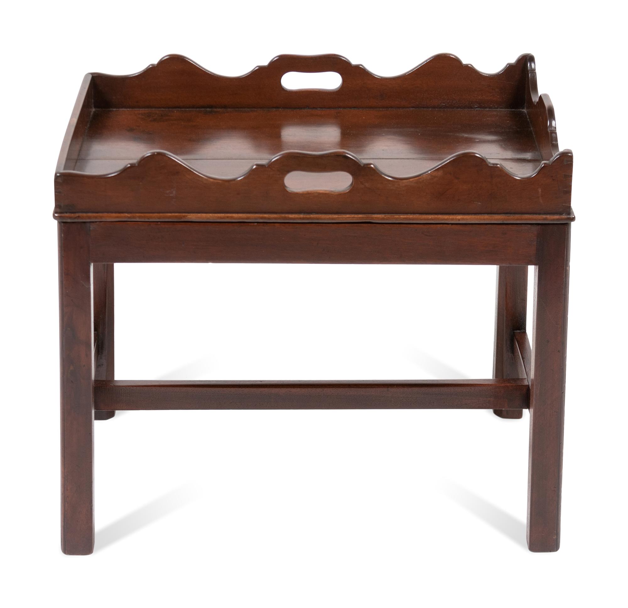 A Georgian Style Butler's Tray on a Later Stand