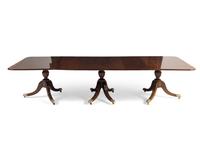 A George III Style Mahogany Triple-Pedestal Dining Table