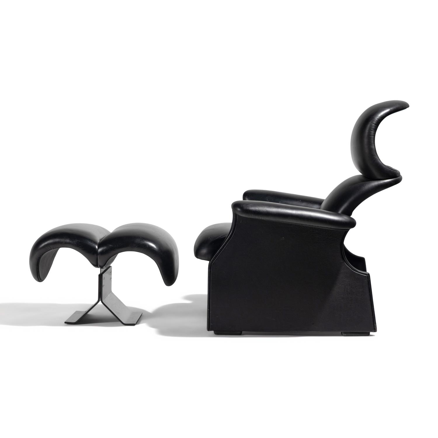 Achille and Pier Giacomo Castiglioni (Italian, 1918–2002 | 1913–1968) — Viscontea Armchair and Ottoman for Simon International