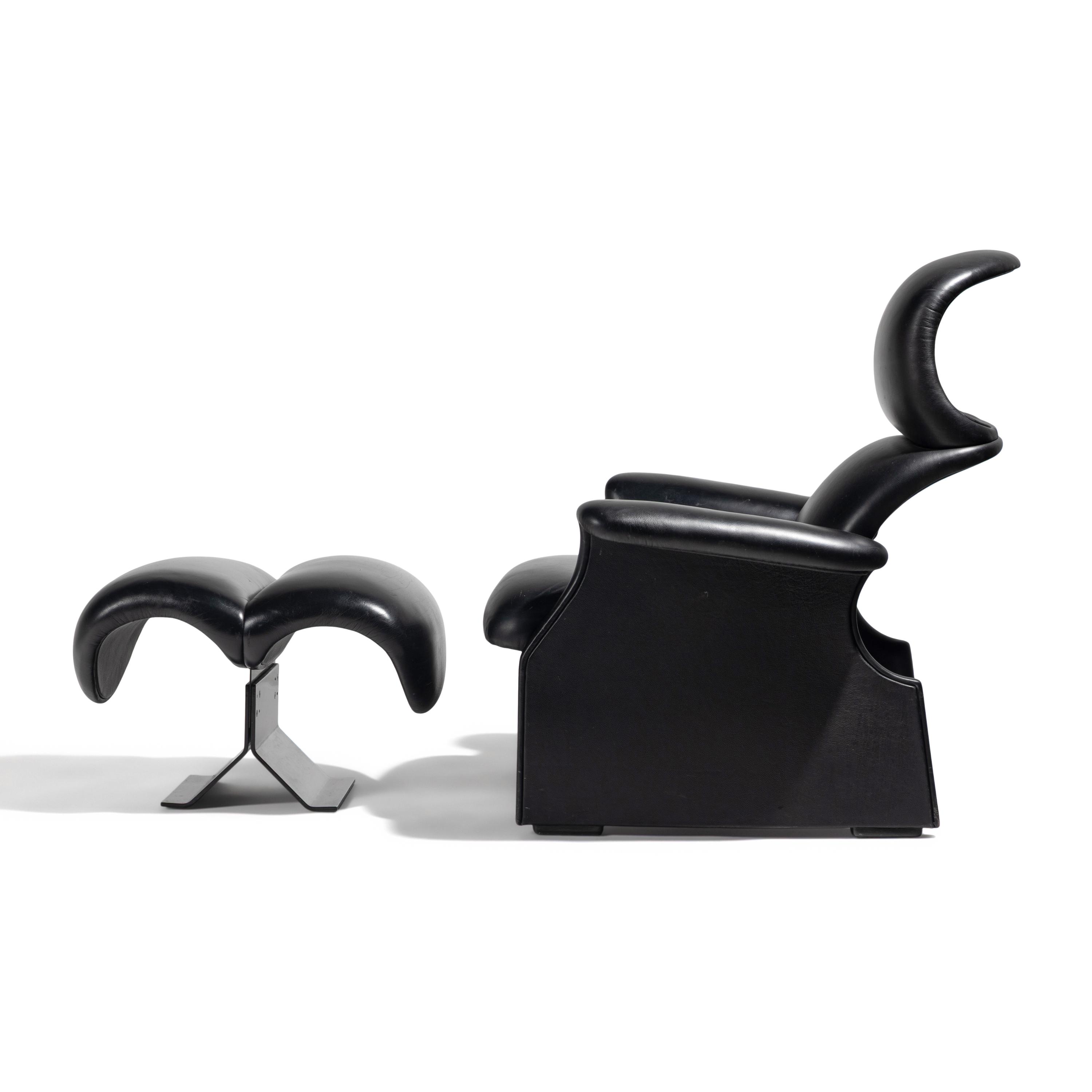 Achille and Pier Giacomo Castiglioni (Italian, 1918–2002 | 1913–1968) — Viscontea Armchair and Ottoman for Simon International