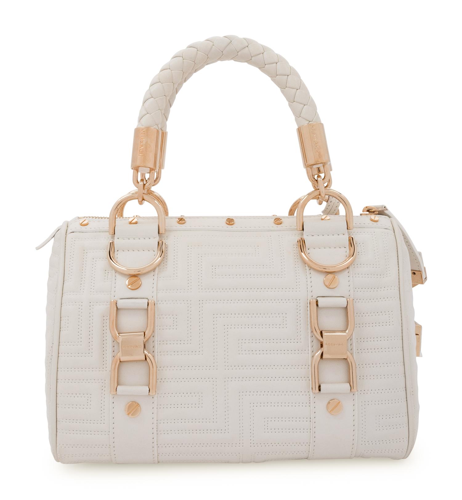Versace White Quilted Leather Bag, 2000s