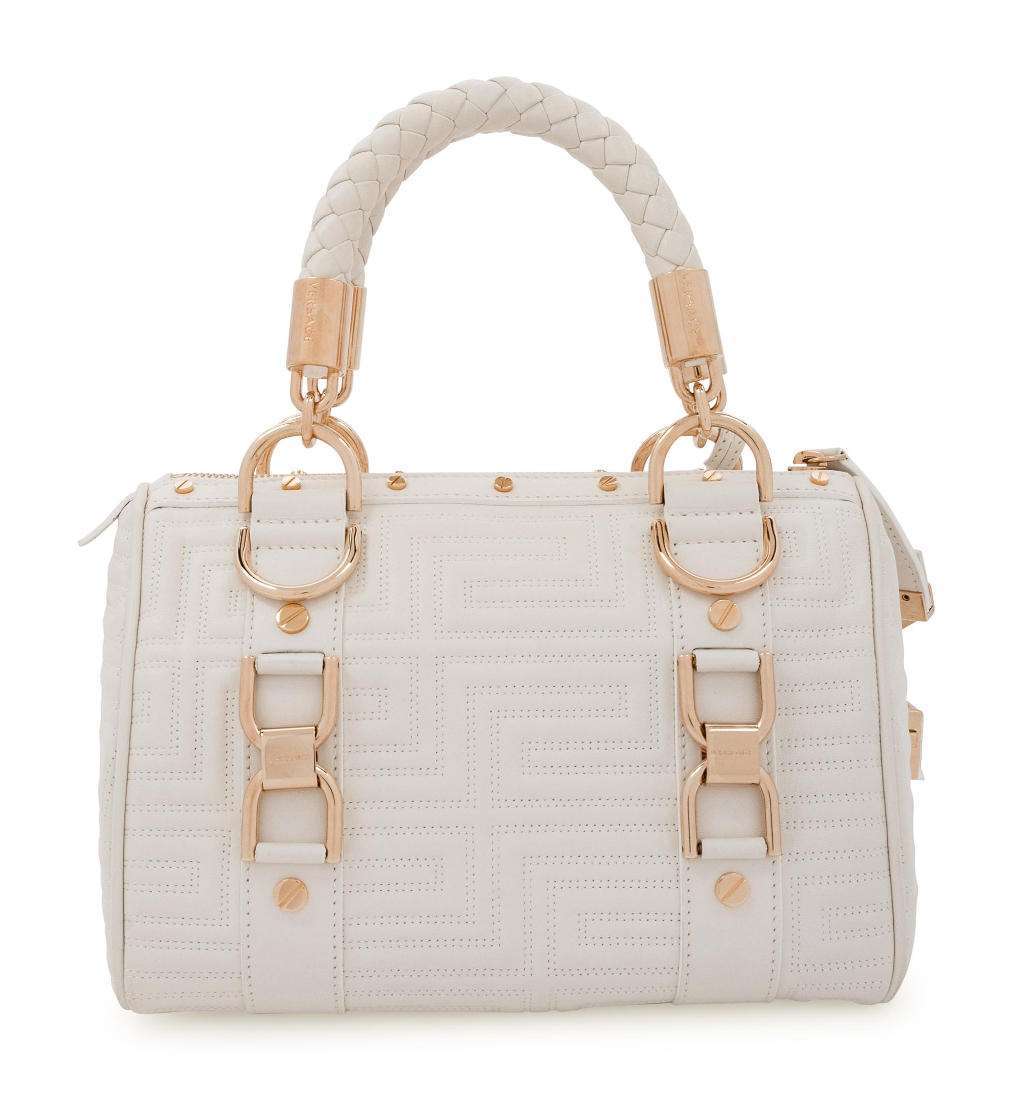 Versace White Quilted Leather Bag, 2000s