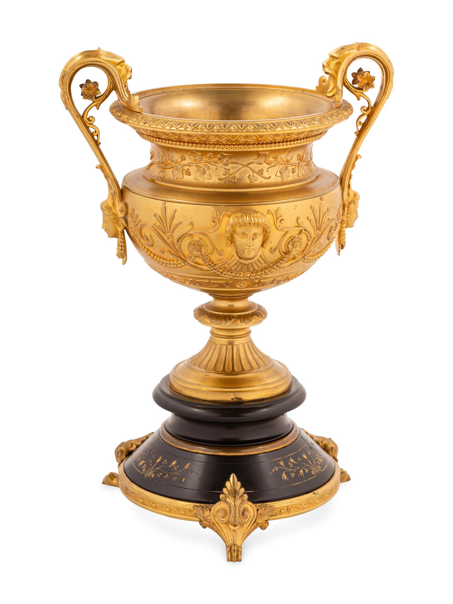 A French Neoclassical Gilt Bronze Urn