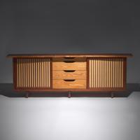 George Nakashima (American, 1905–1990) — Triple Door Sliding Cabinet, 1965