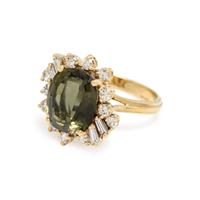 ANDALUSITE AND DIAMOND RING