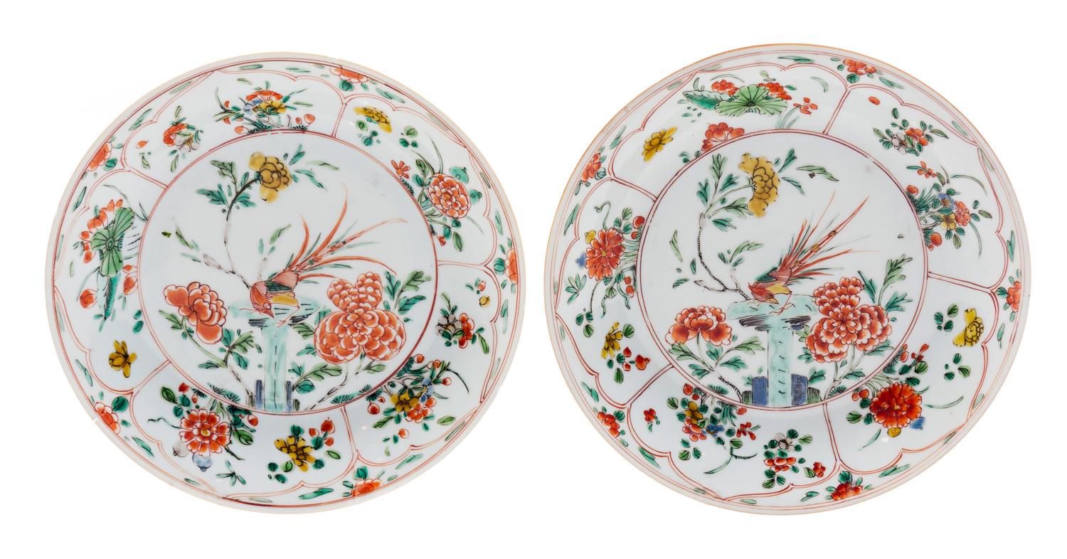 A Pair of Famille Verte Porcelain Plates — KANGXI PERIOD (1661-1722)