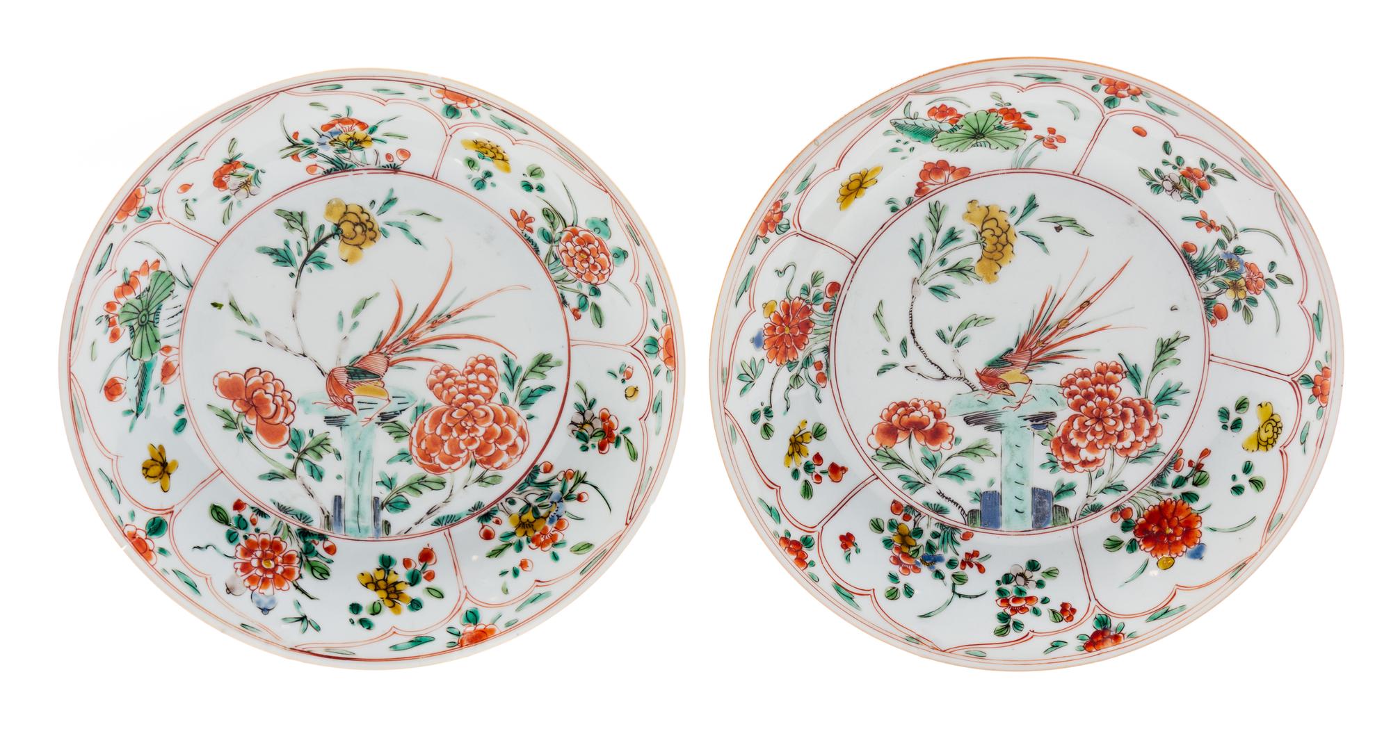 A Pair of Famille Verte Porcelain Plates — KANGXI PERIOD (1661-1722)