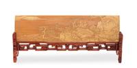 A Chinese Carved Bamboo Wrist Rest