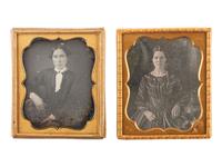 [EARLY PHOTOGRAPHY]. A group of 24 daguerreotypes of lovely young women, including:
