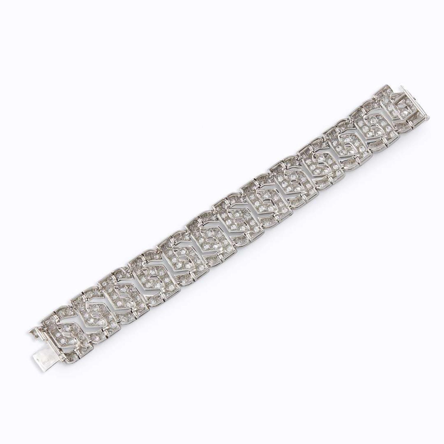 A Diamond and Platinum Bracelet