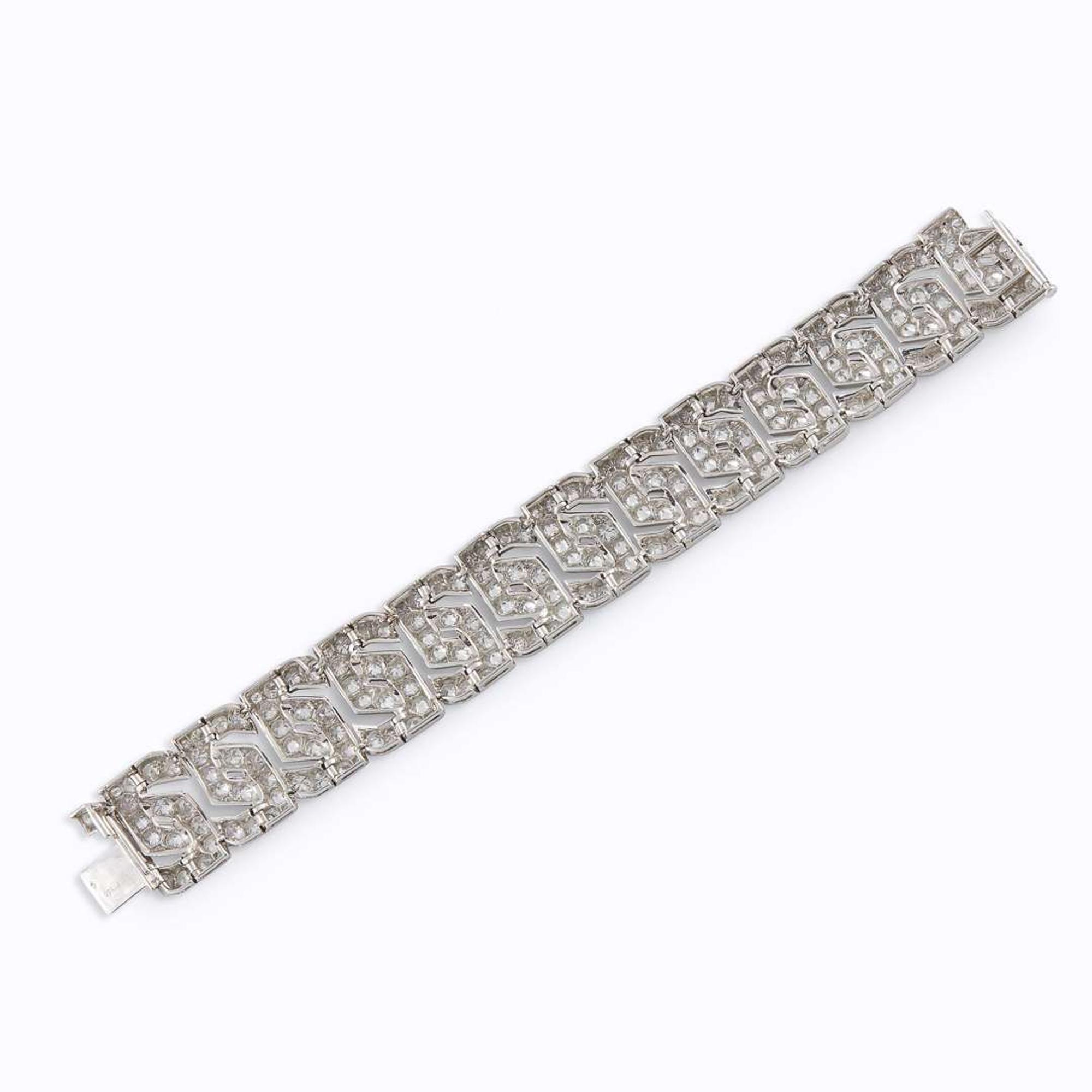 A Diamond and Platinum Bracelet