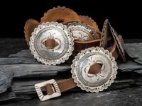 Navajo Silver First Phase Revival Concha Belt