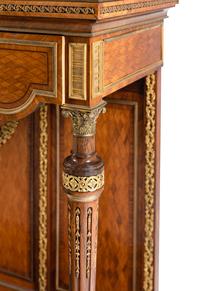 A Louis XVI Style Gilt Bronze Mounted Parquetry Cabinet-on-Stand