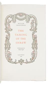 [GRABHORN PRINTING]. SHAKESPEARE, William (1564-1616). The Taming of the Shrew . San Francisco: Grabhorn-Hoyem, 1967.