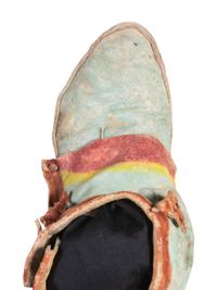 Pueblo Painted Hide Moccasins