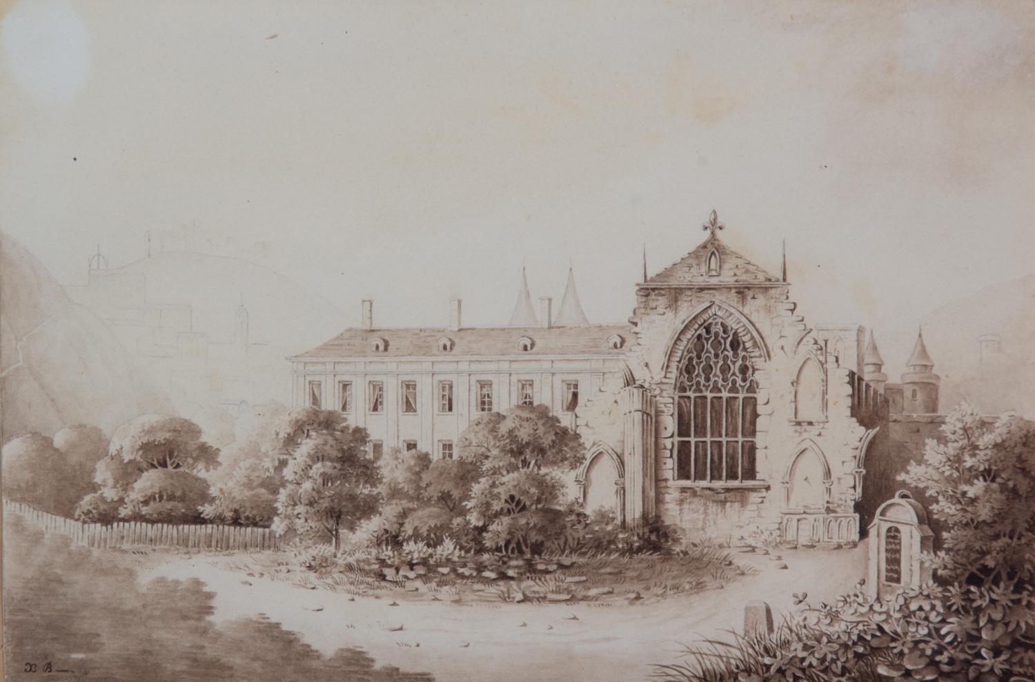 Xaver Blum, (Swiss, 19th century), Abbey in Landscape