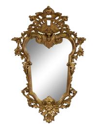 An Italian Rococo Style Giltwood Mirror