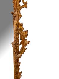 A George II Style Carved and Distressed Gilt Wood Mirror — 19TH CENTURY